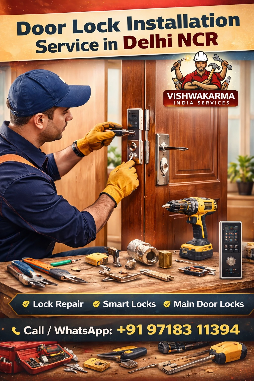 Door Lock Installation Service in Delhi NCR – Complete Guide to Secure Lock Installation